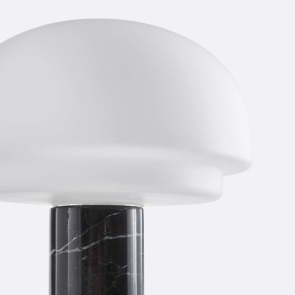 Lampada da tavolo, in opalina e marmo, altezza 43,1 cm, Agathilda nero , LA REDOUTE INTERIEURS