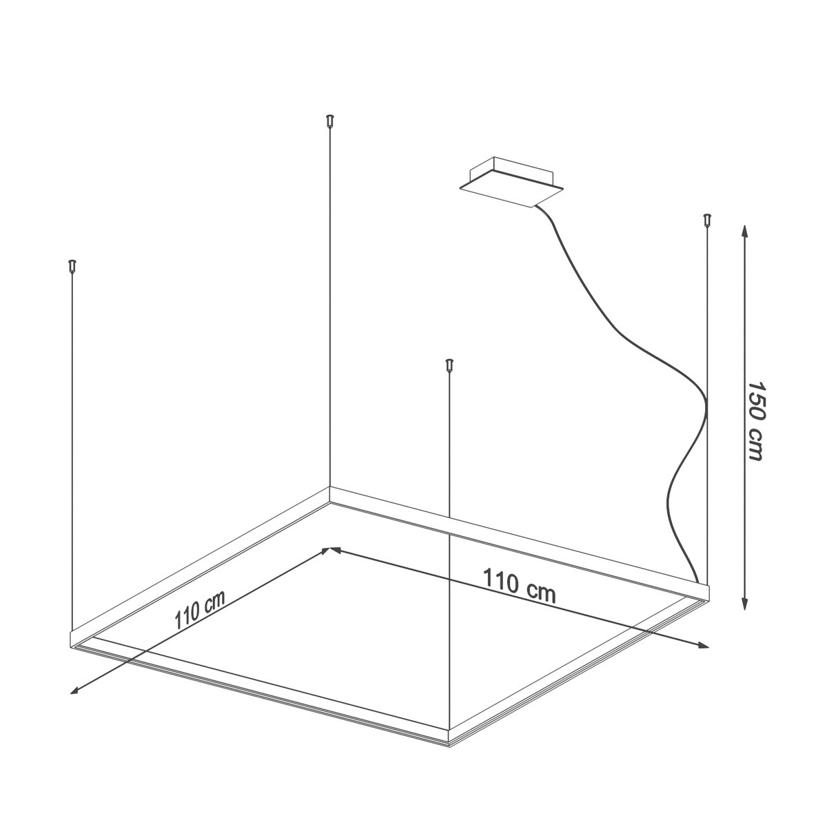 Lustre Aluminium Blanc LED 1 Nelya blanc, EDEN