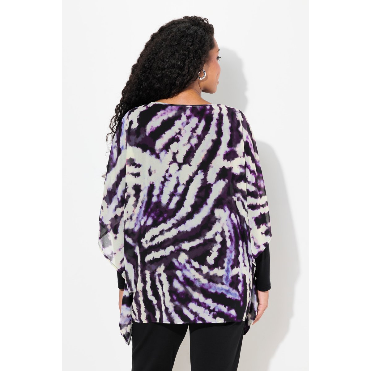 Tunique oversize avec effet de superposition noir, ULLA POPKEN