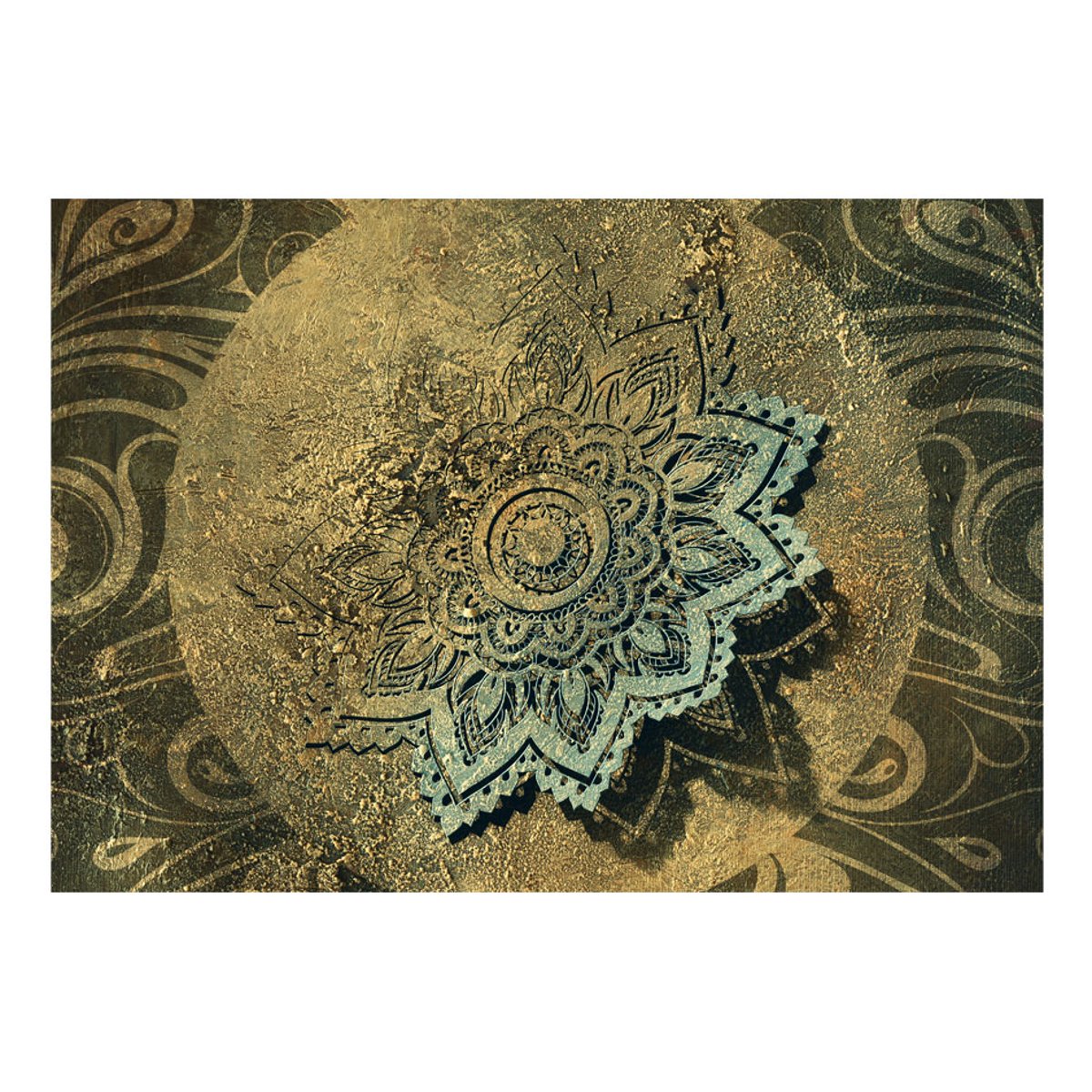 Papier peint intissé panoramique Orient Golden Treasure jaune / doré, EDEN