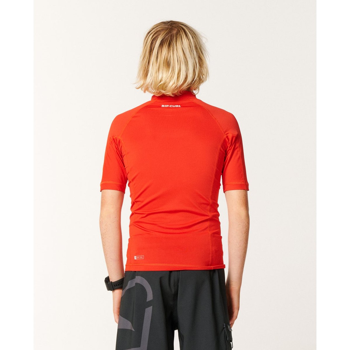 T-shirt anti-UV WAVES manches courtes garçon lava red, RIP CURL