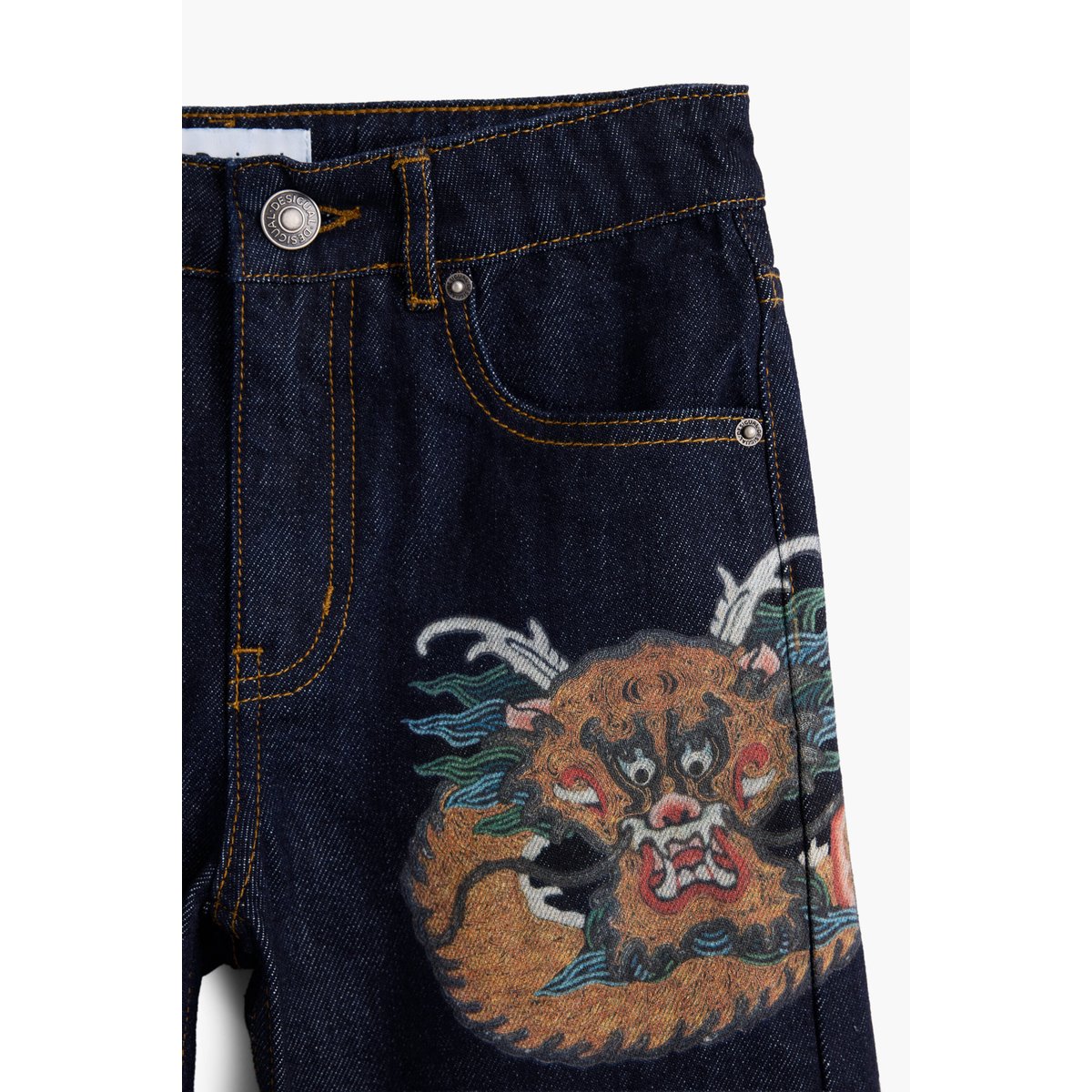Bermuda en jean avec patchs bleu, DESIGUAL