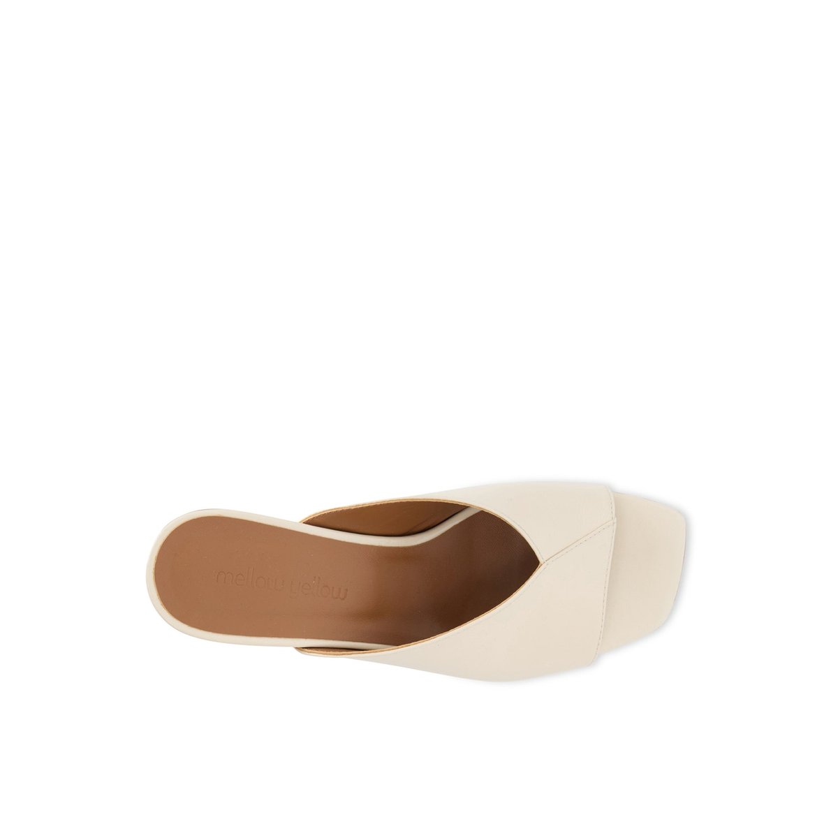 Sandale À Talon en cuir YANA ecru, MELLOW YELLOW