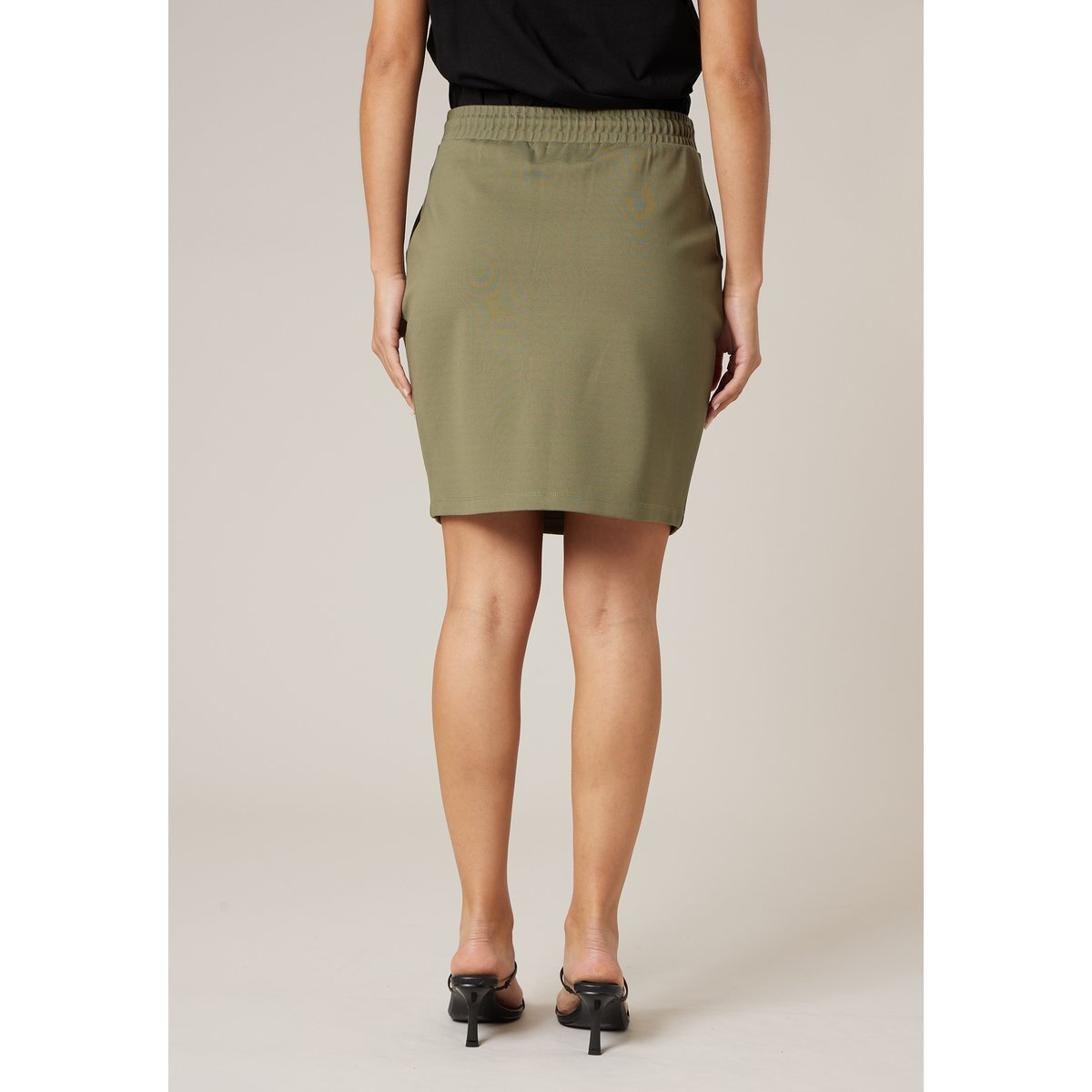 Jupe droite femme ANITA khaki, DEELUXE