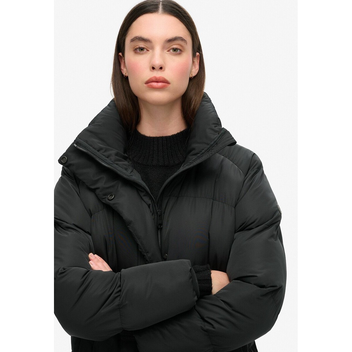Long Padded Jacket black, SUPERDRY
