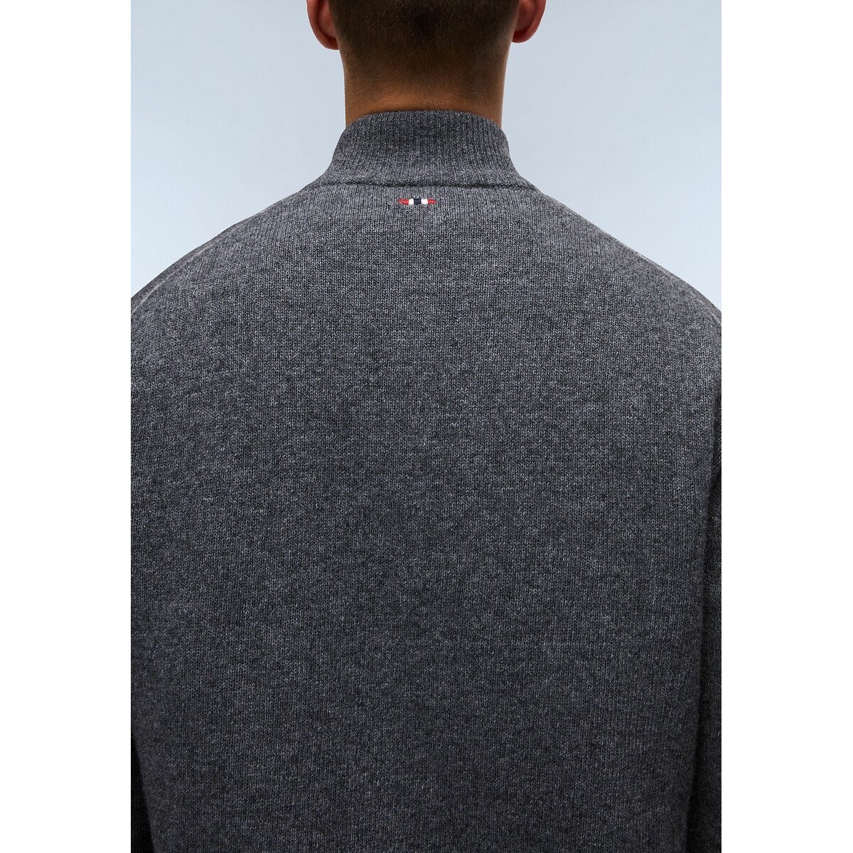 Pull col zippé Ordin gris foncé, NAPAPIJRI