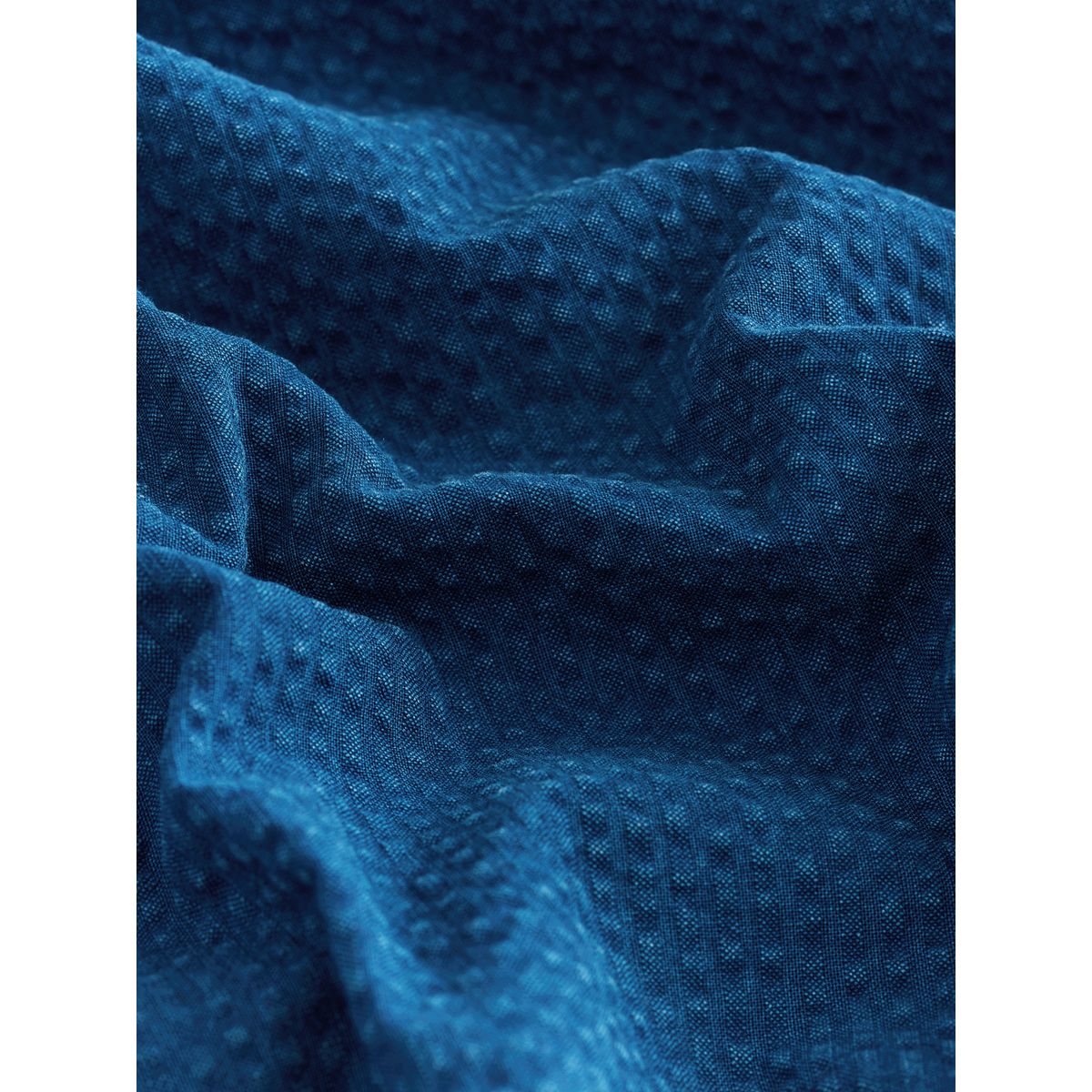 Chemise en denim seersucker à manches longues bleu indigo, NEXT