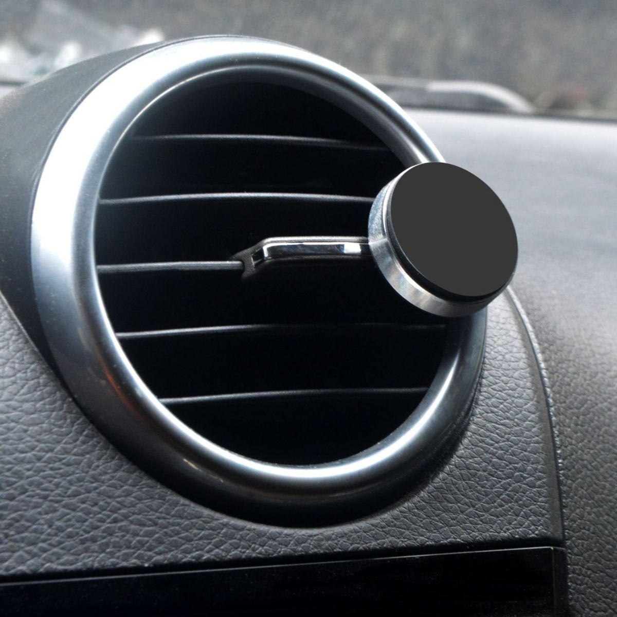 Support smartphone Magnétique grille aération pour voiture couleur unique, ESSENTIEL B