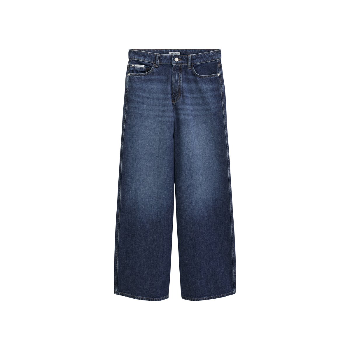 Jeans modèle Anjo wide en denim rigide sans élasthanne bleu, MARC O’POLO DENIM