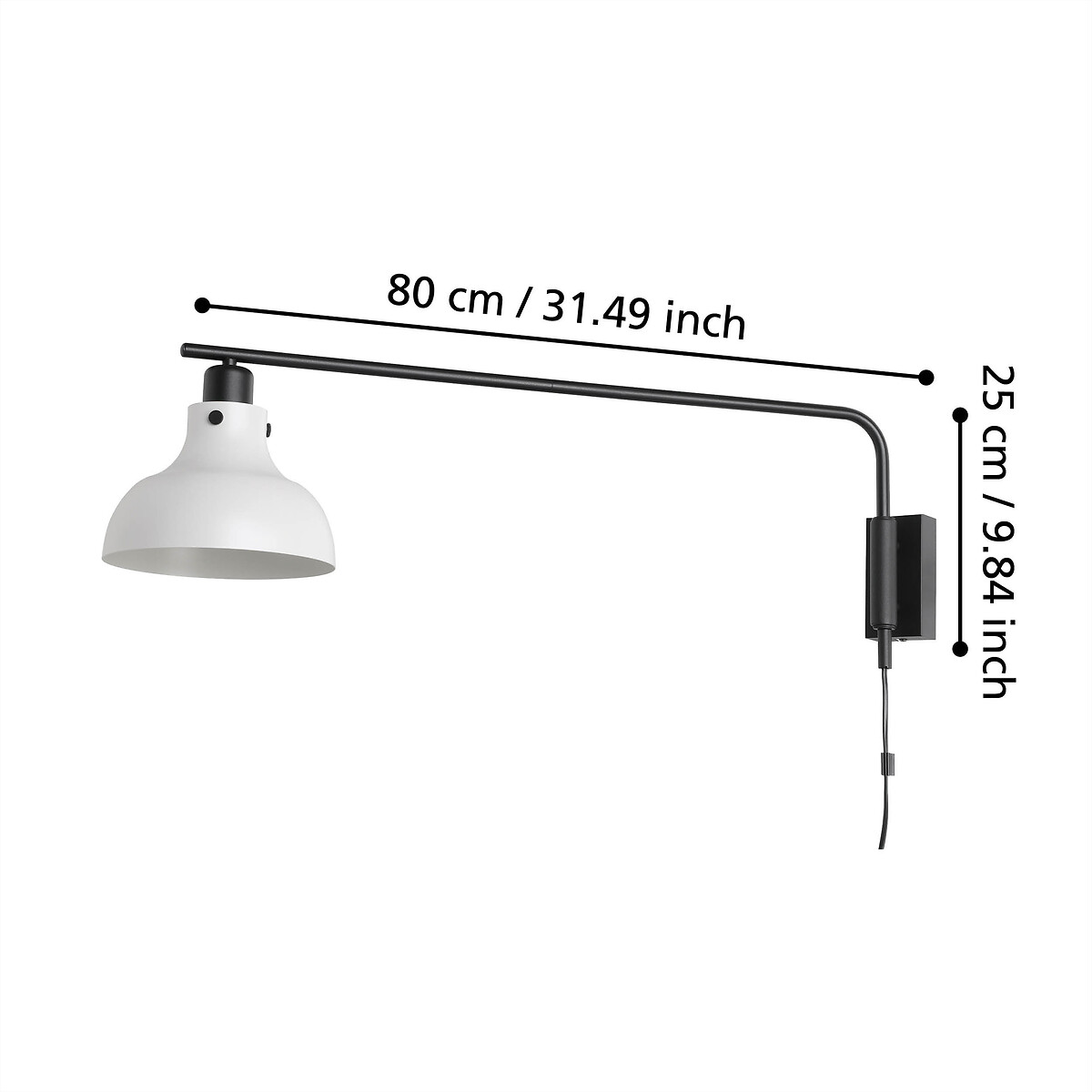 Aplique de parede Matlock, EGLO cinzento/preto, EGLO