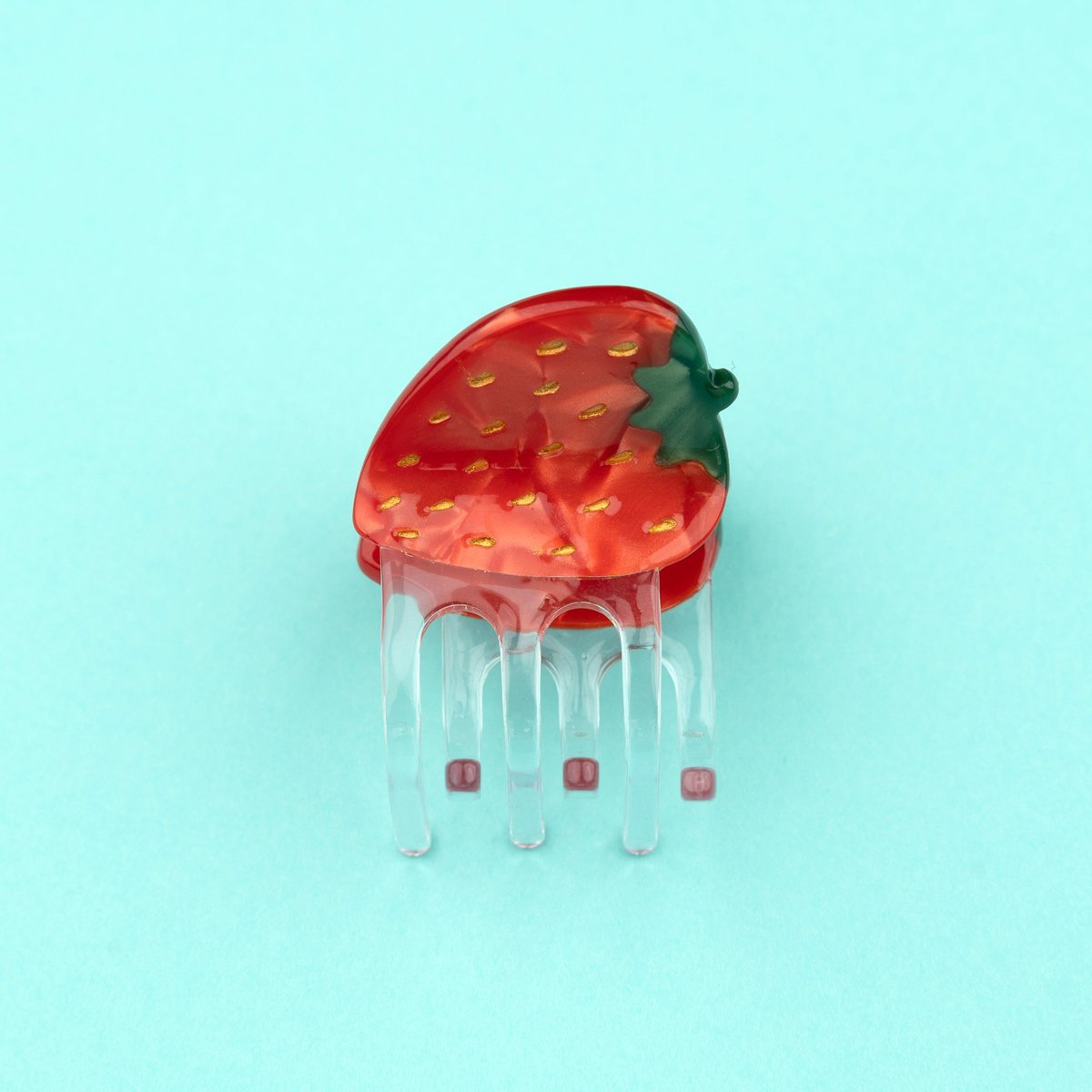 Mini pince à cheveux FRAISE rouge, COUCOU SUZETTE