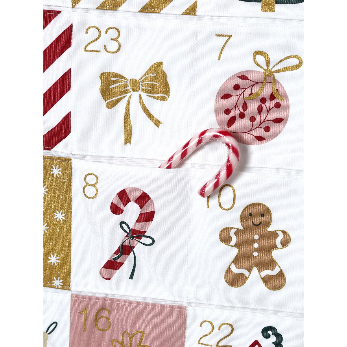 Calendrier de l'avent en tissu FESTON beige doré, VERTBAUDET