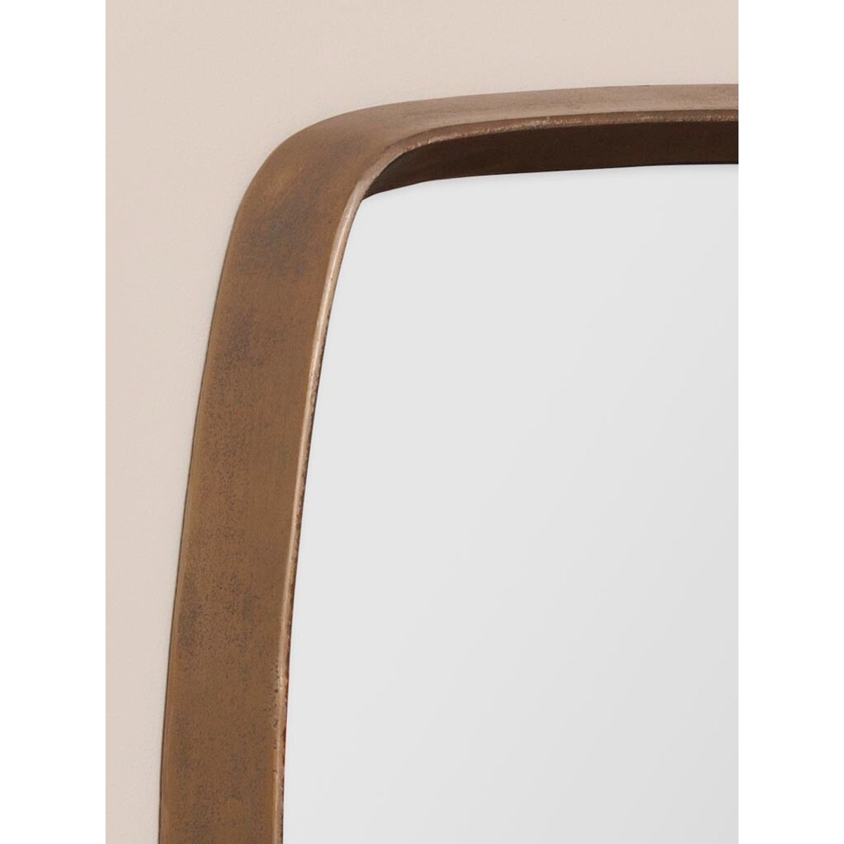 Miroir carré en métal marron, CHEHOMA