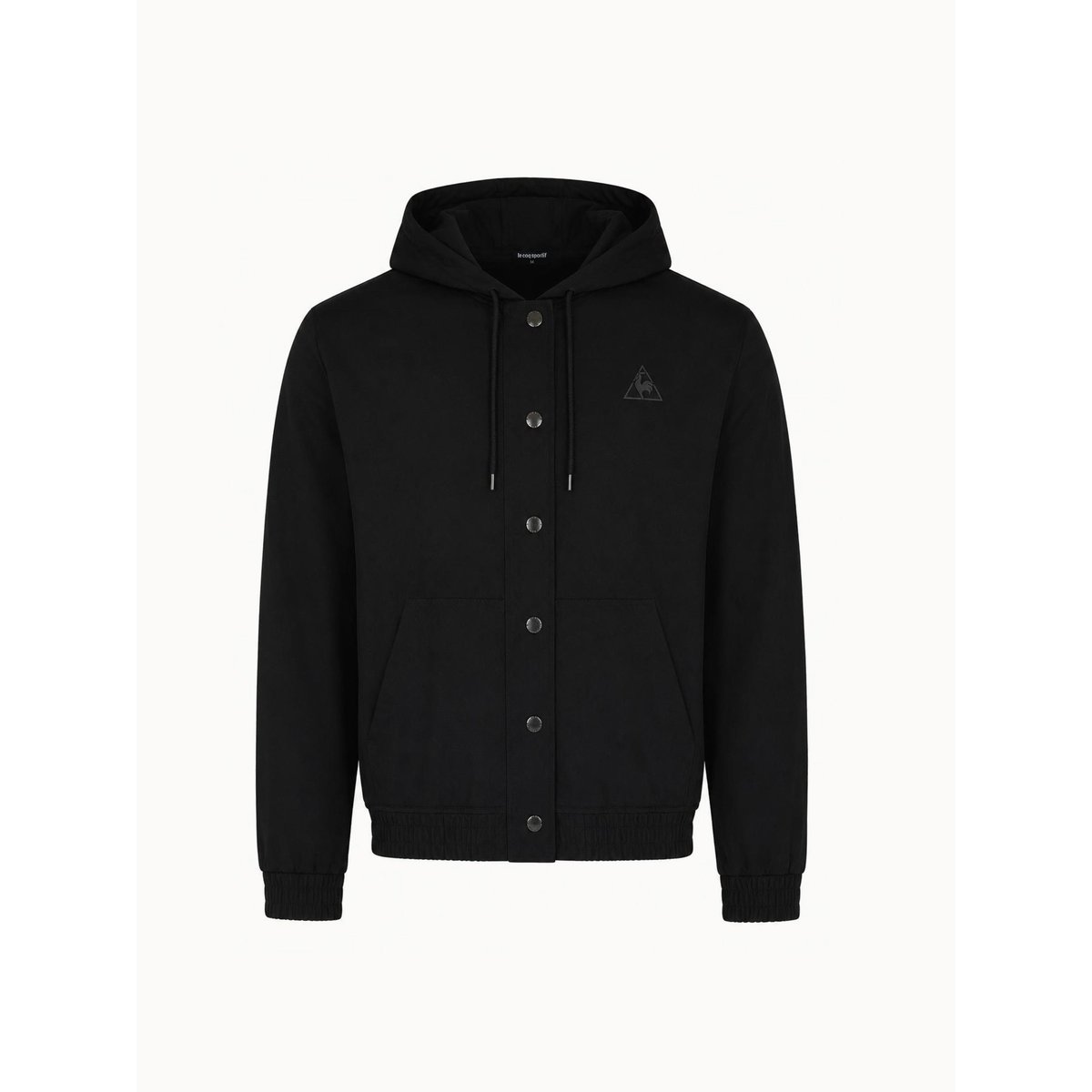 Veste à capuche en sergé de coton Essentiels ton/ton black, LE COQ SPORTIF