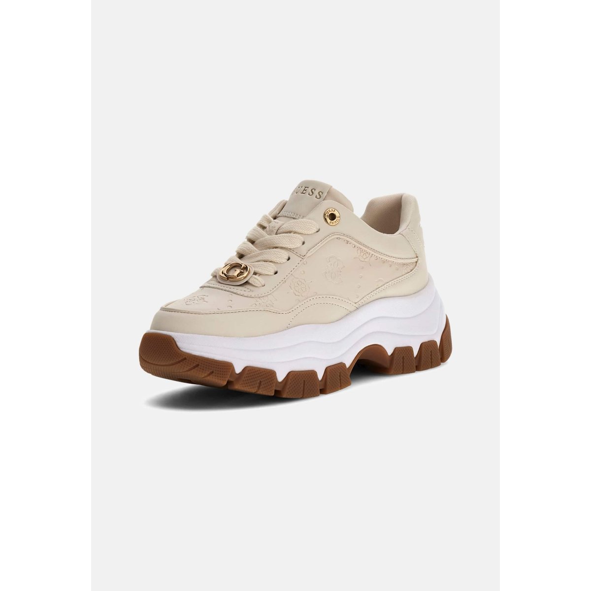 Baskets De Running Berrett Logo 4G Pivoine crème, GUESS