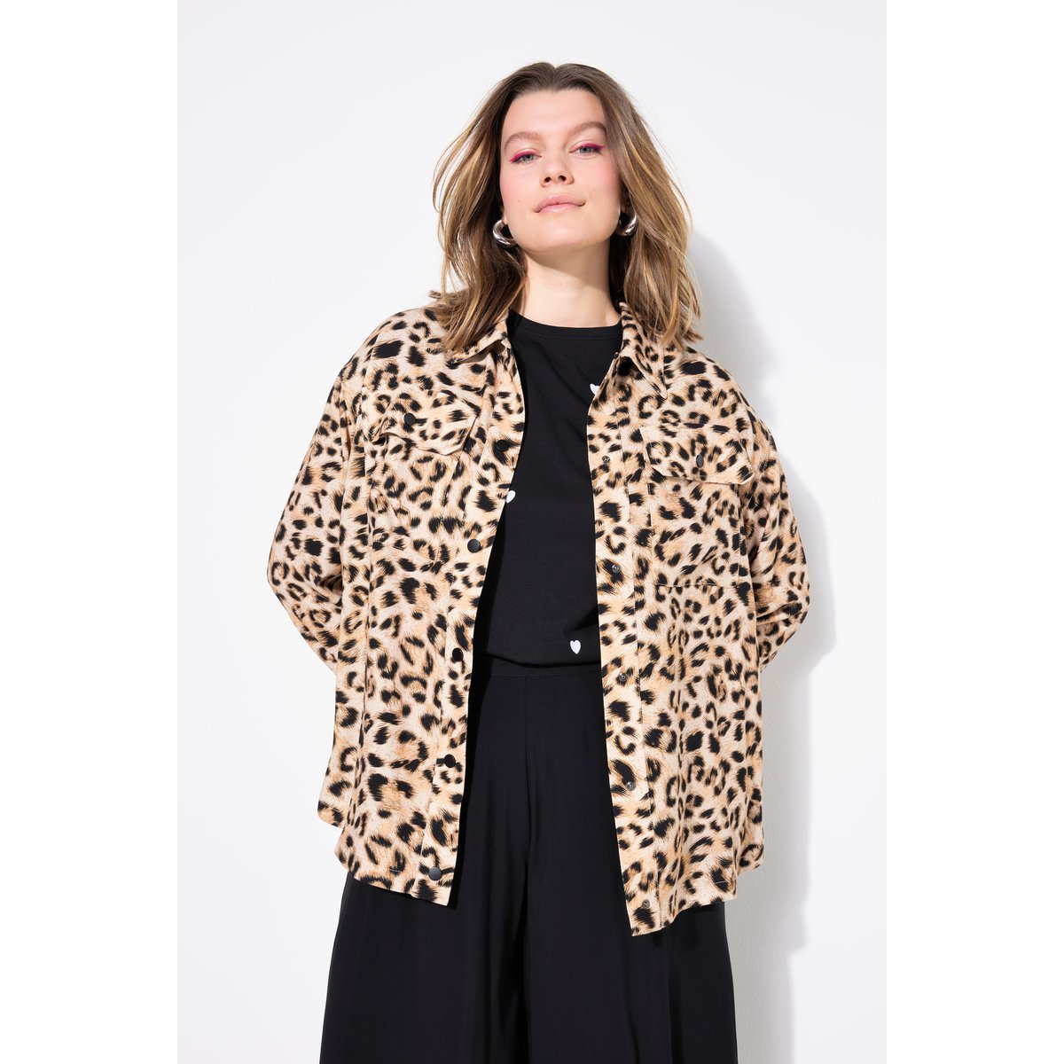 Veste-chemisier coupe Boxy beige, STUDIO UNTOLD