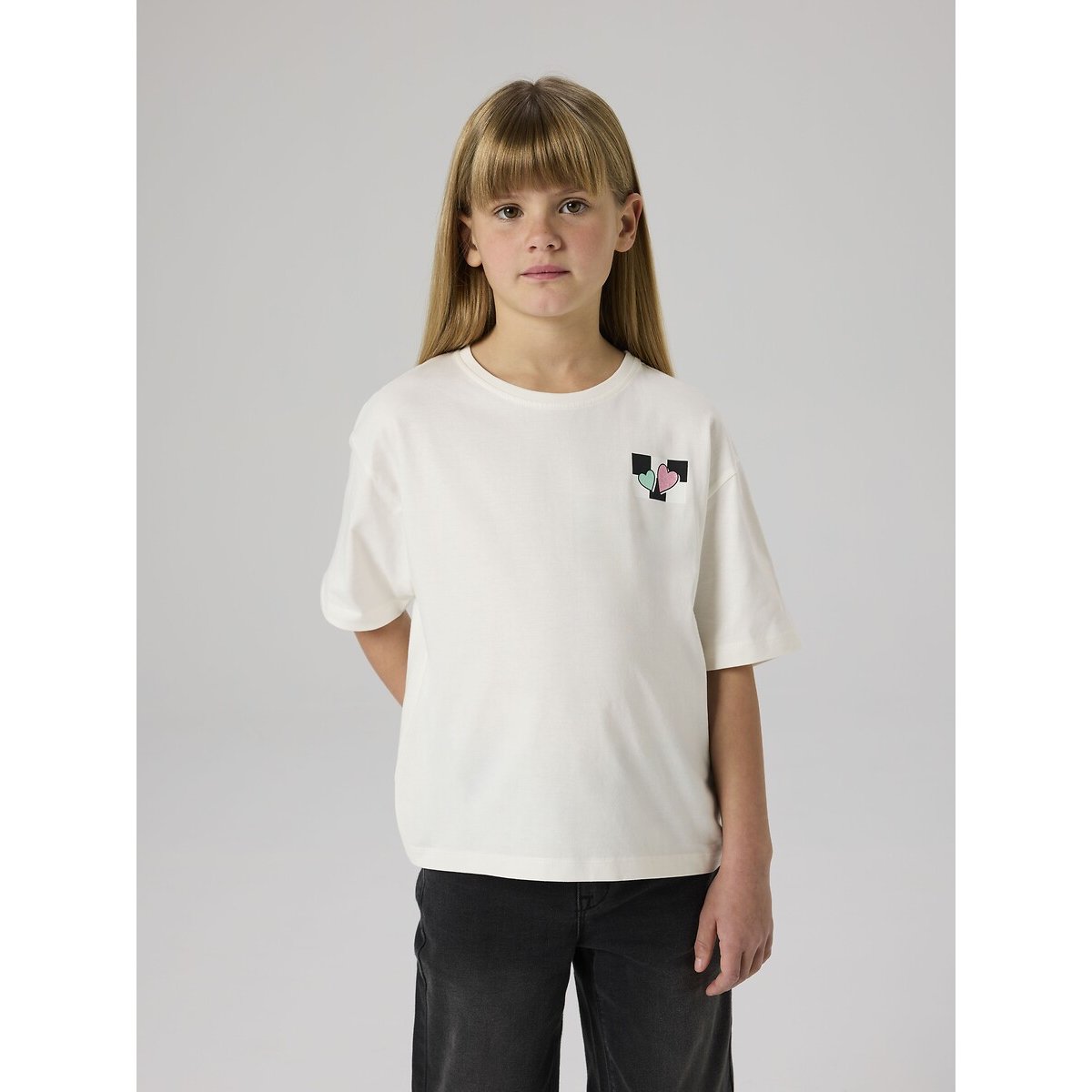 T-shirt manches courtes 7/8-13/14 ans blanc, NAME IT