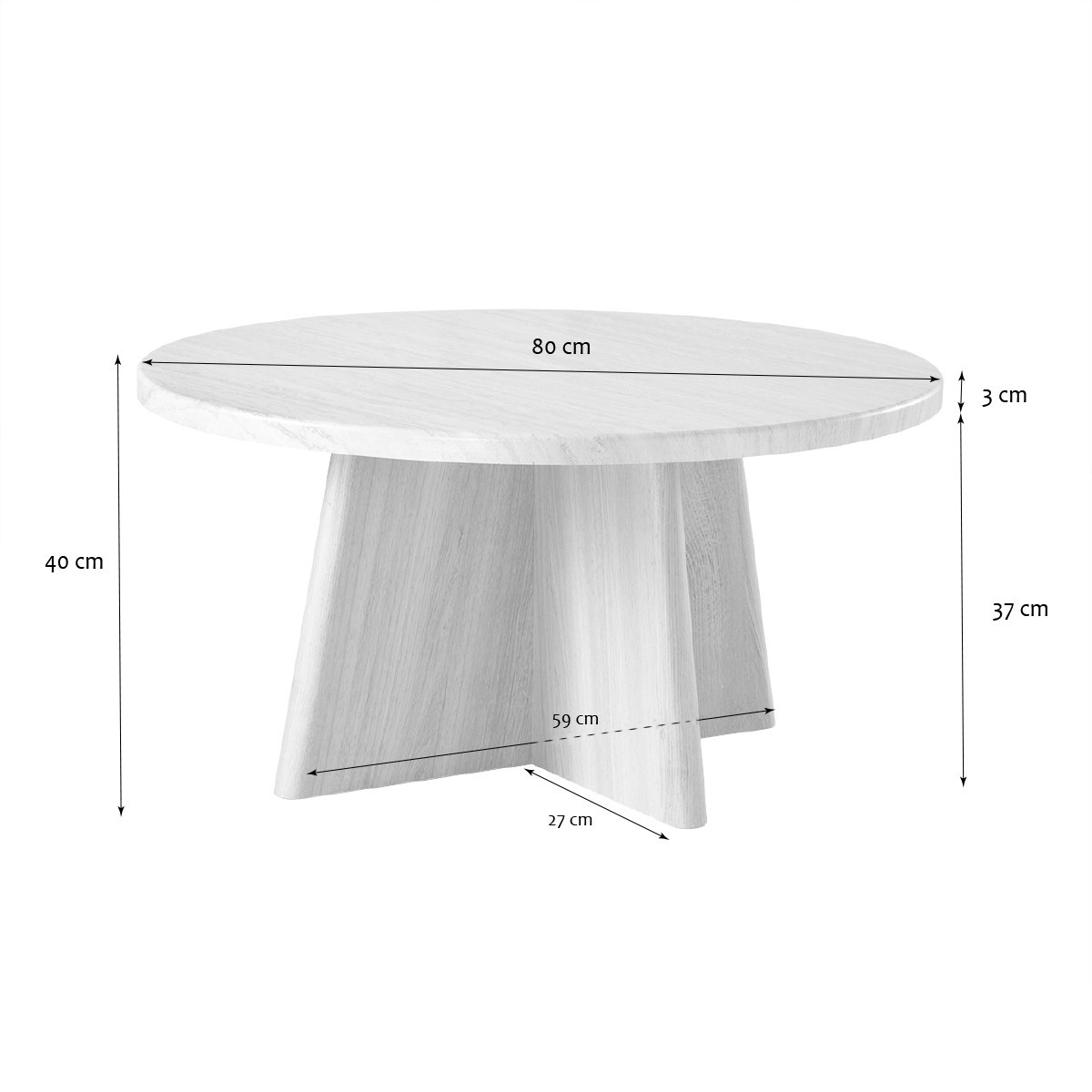 Table basse ronde - AGATE travertin, CALICOSY