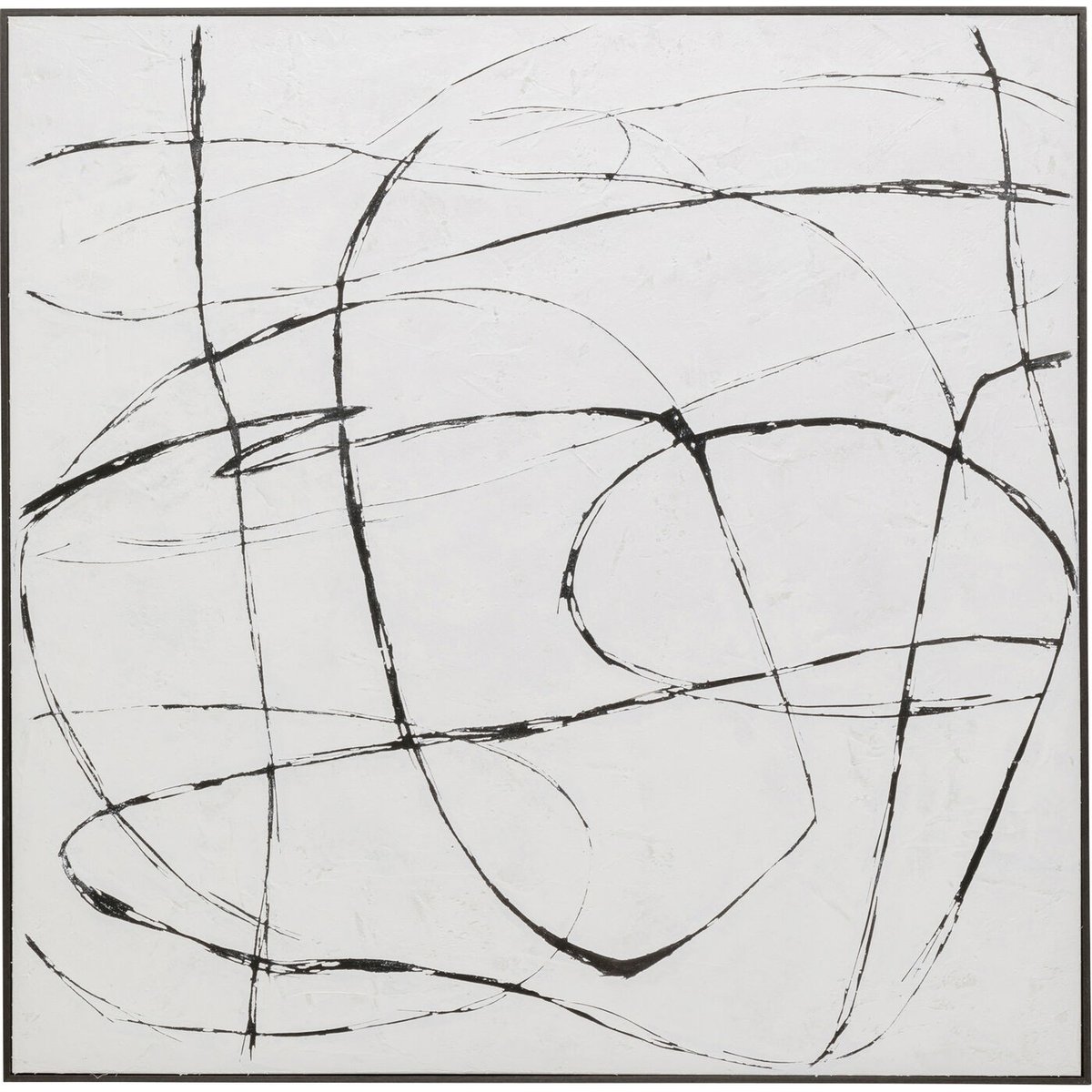 Tableau en coton, SKETCH blanc, KARE DESIGN