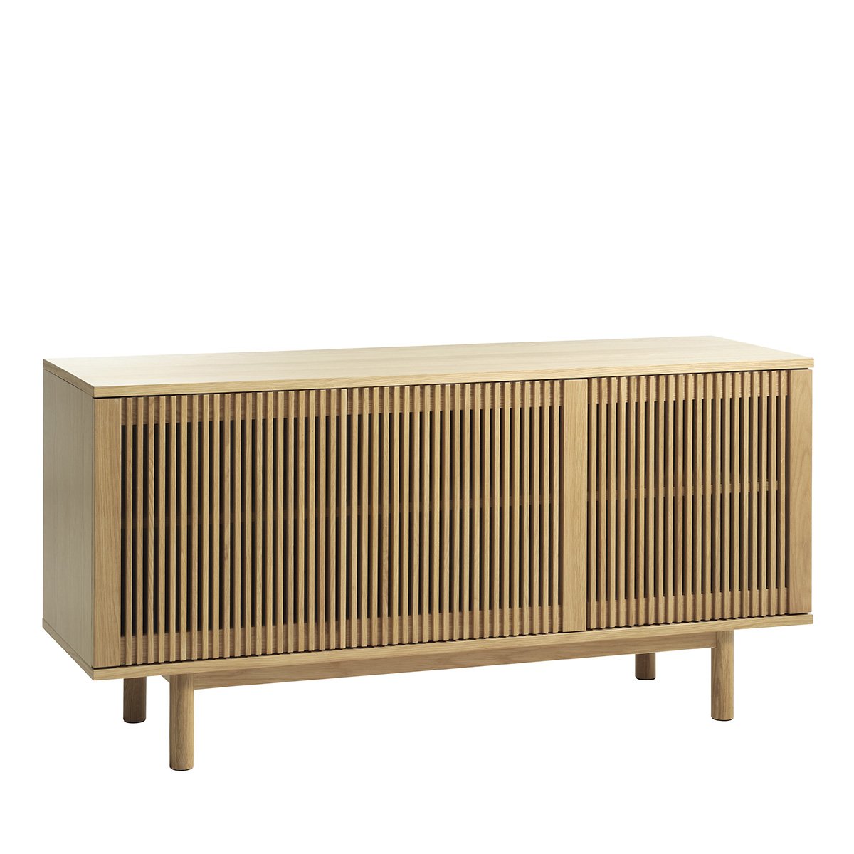 Meuble bas 143 cm 2 portes - Bois - PISA naturel, MAISON AUBERTIN
