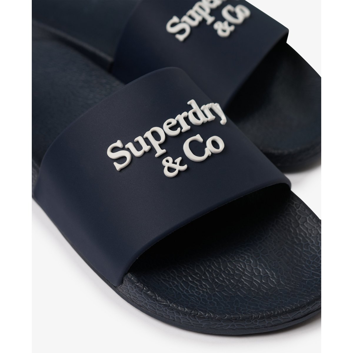 Claquettes & Co Piscine bleu marine éclipse/blanc cassé, SUPERDRY