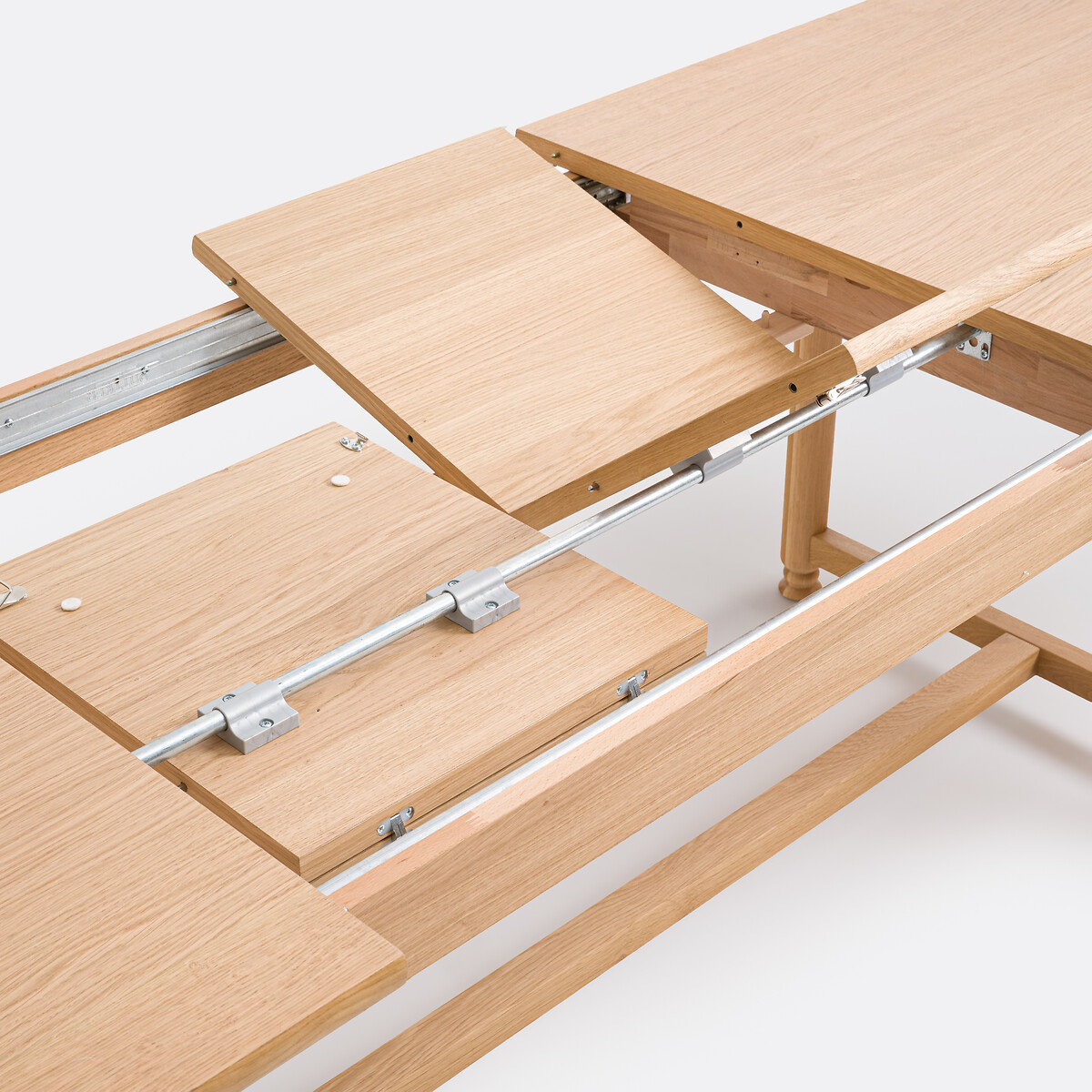 Table à manger, extensible, en chêne et plaqué, 6 à 10 couverts, SOLERON coloris chêne, LA REDOUTE INTERIEURS