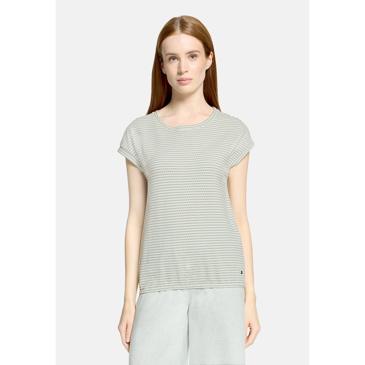Haut casual à élastique green/cream, BETTY & CO