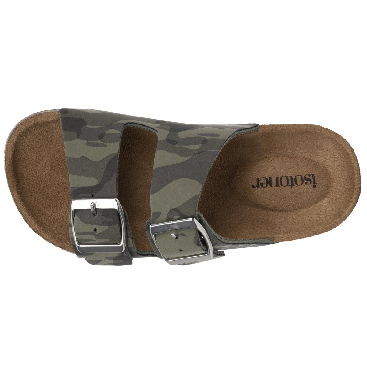 Sandales à doubles brides ultra confortables vert, ISOTONER