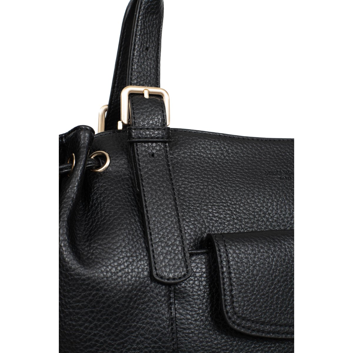 Sac cabas porté épaule  ZORA noir, HEXAGONA