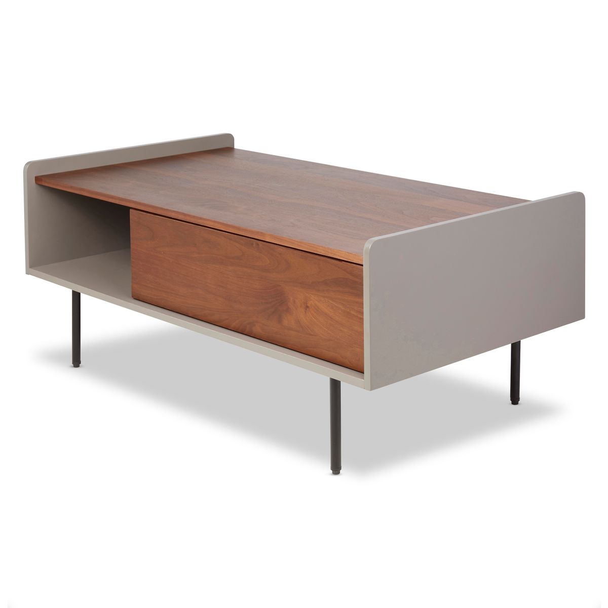 Table basse 110cm marron foncé, ZAGO