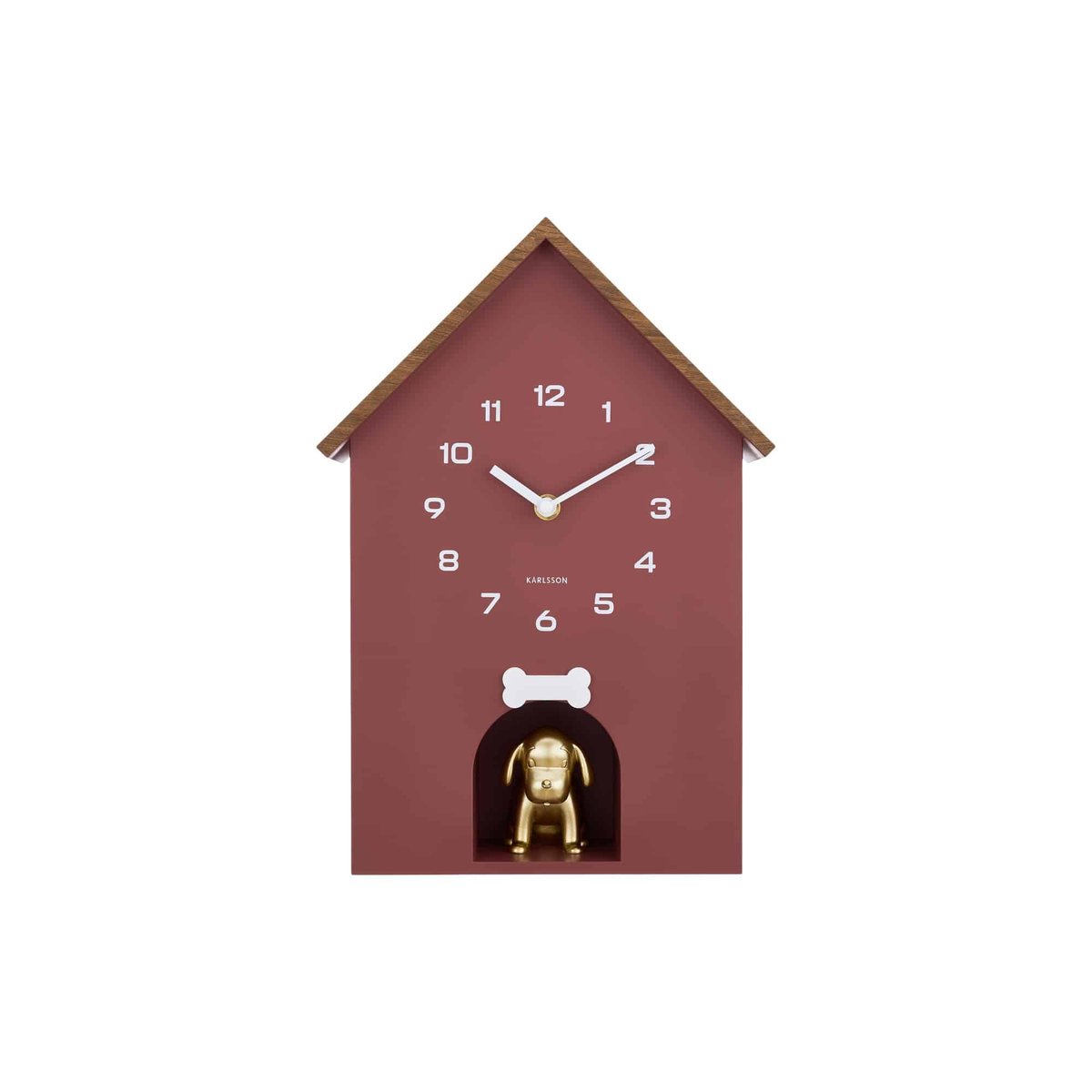 Horloge Murale Plastique DOG HOUSE bordeaux, KARLSSON