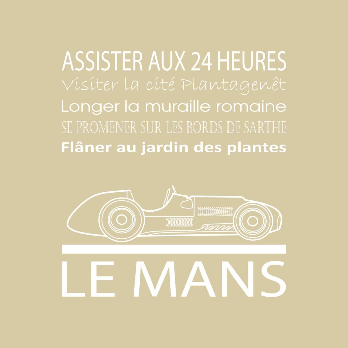 Tableau Mural Le Mans RÉGIONALISME tableaux sur toile-beige, CEANOTHE