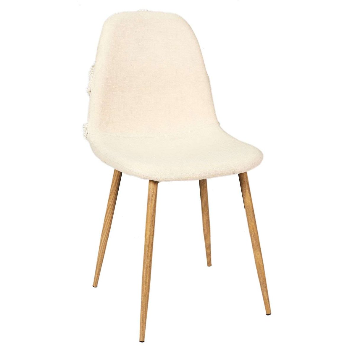 Chaise avec dossier à motifs tuftés FARO beige, THE HOME DECO FACTORY