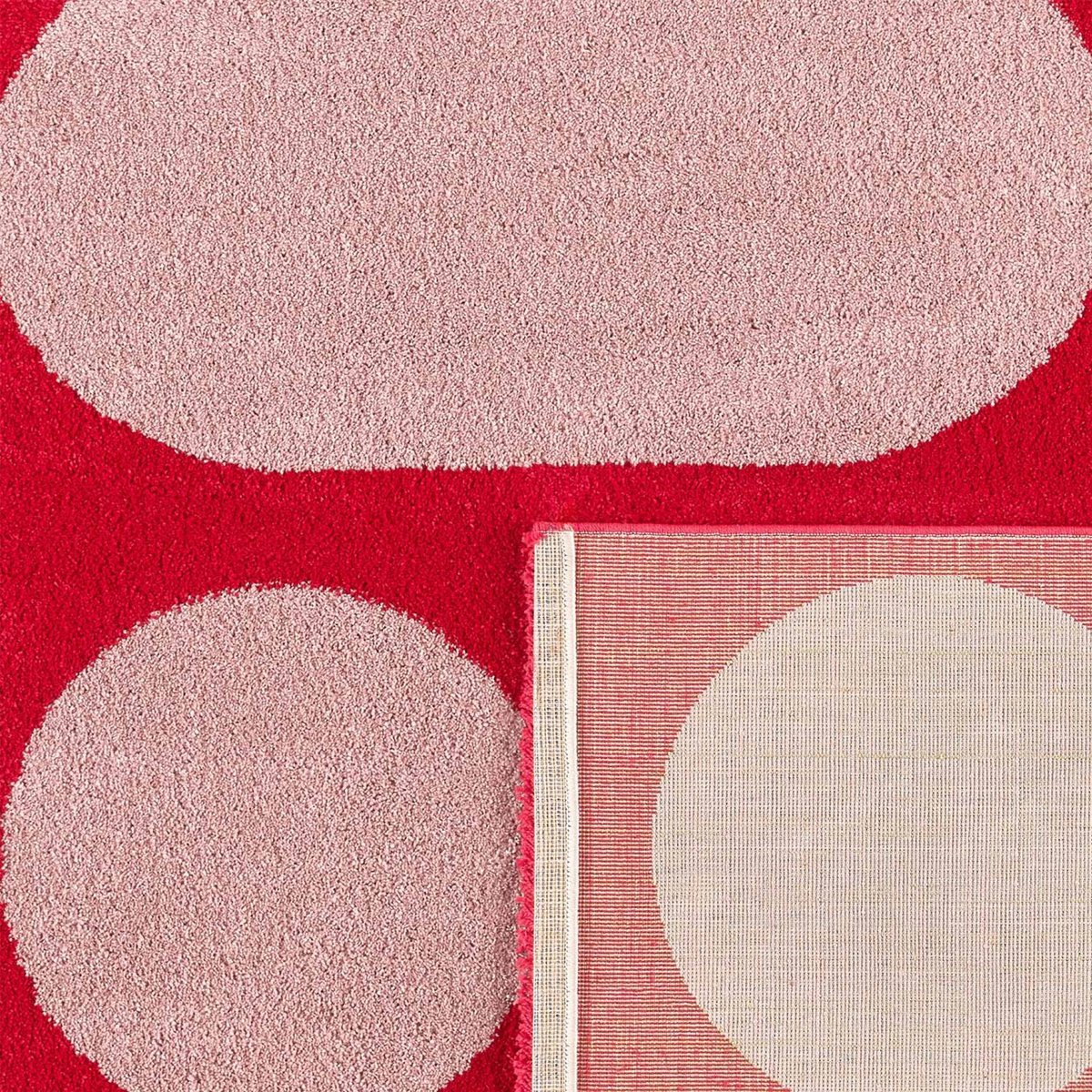 Tapis intérieur rectangulaire vintage JOYCE rouge / rose, SWEEEK
