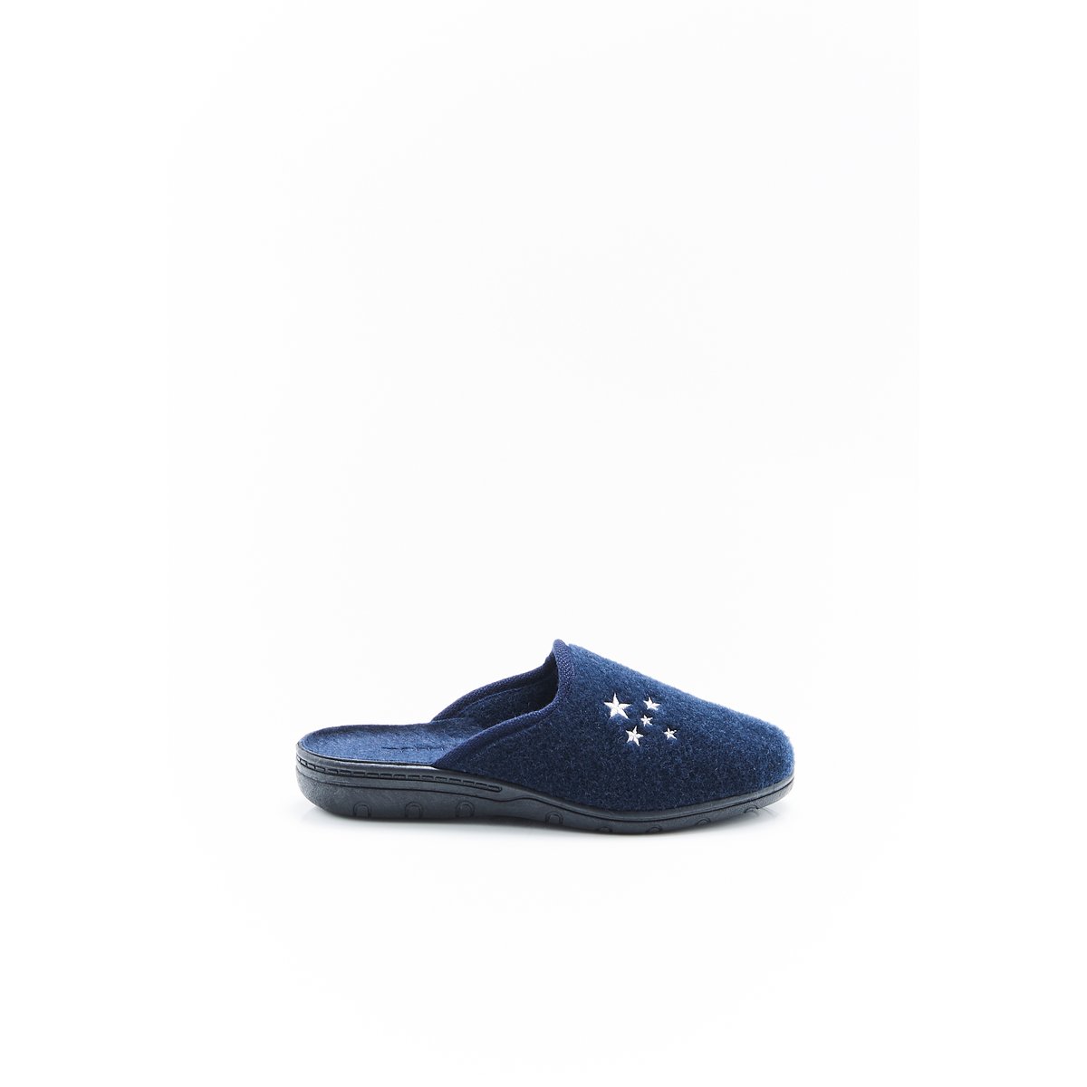 Mules effet feutre bleu marine, DAMART