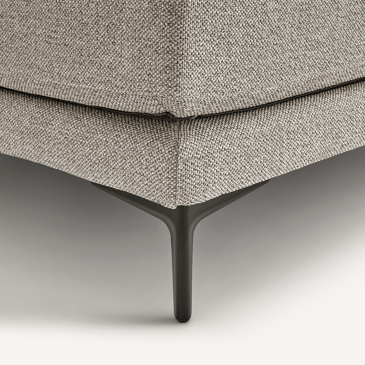Canapé d'angle en mélange texturé, MODERNISTE beige, EMMANUEL GALLINA X AM.PM
