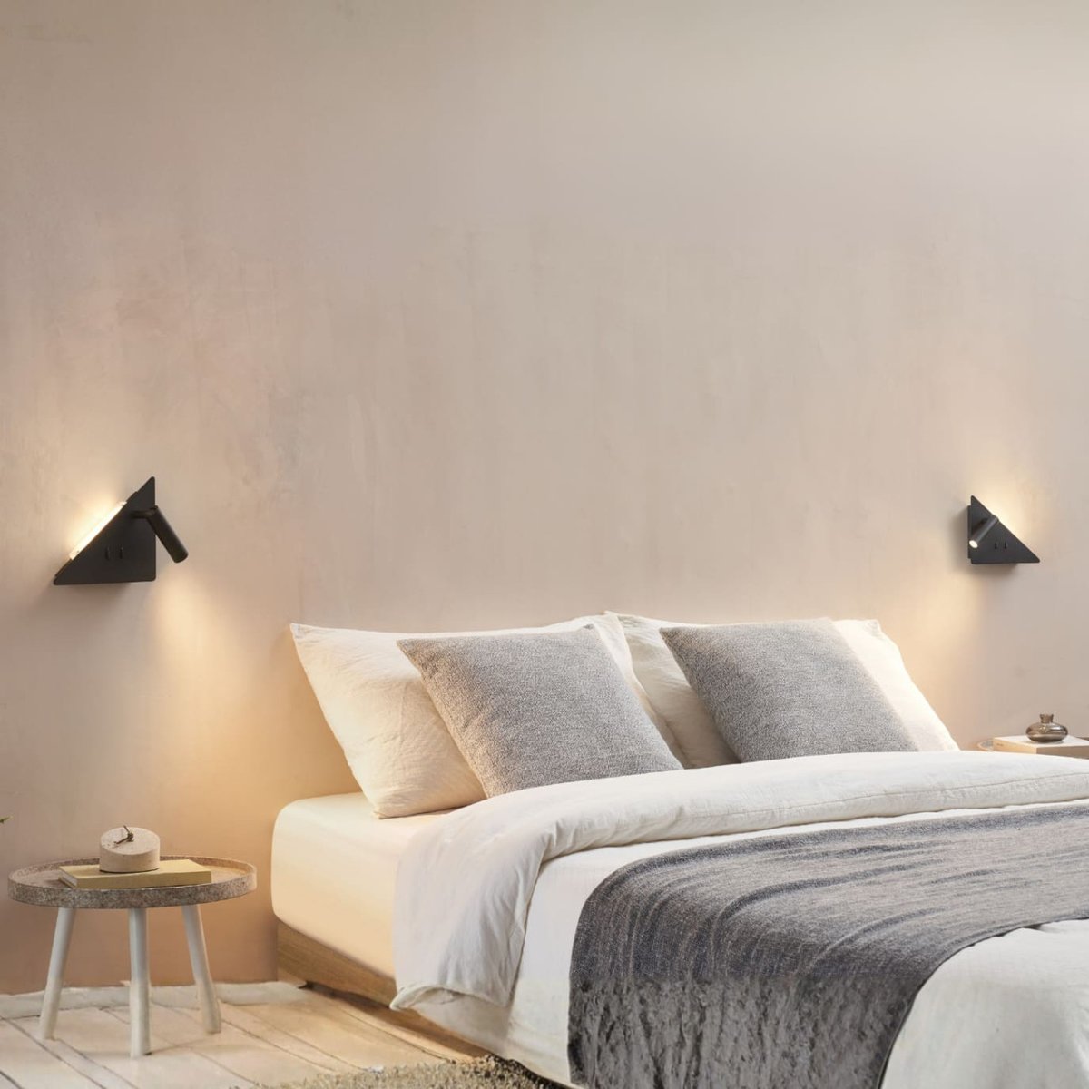 Pack 2 appliques murales design - ELARIS noir, KOSILUM