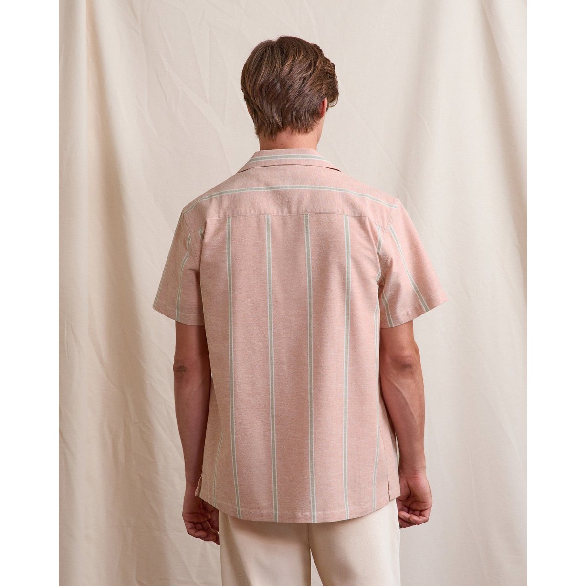Chemise PAIOLIVE brique et écru, FAGUO