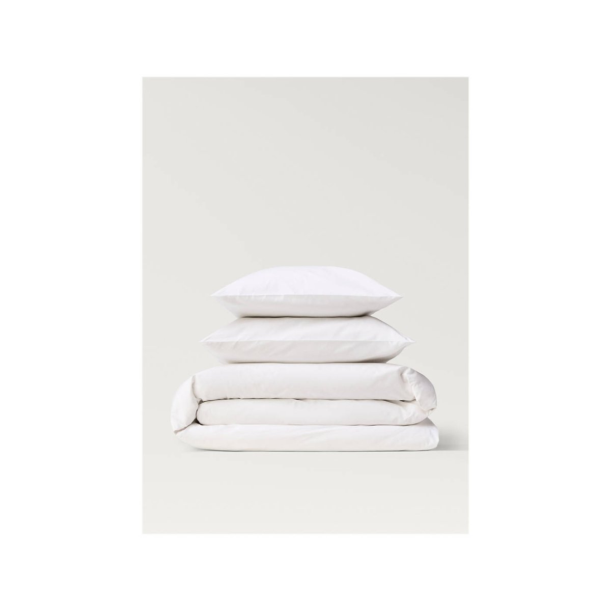 Housse de couette percale de coton lit 180/200 cm blanc, MANGO HOME