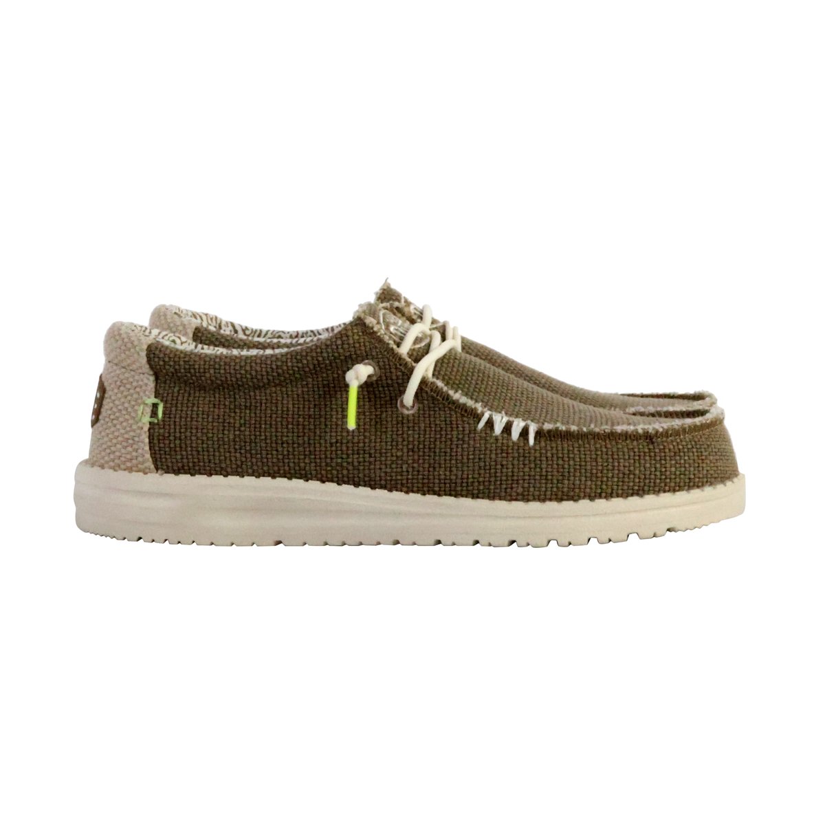 Moccassin à Lacets Wally Braided khaki clair, HEYDUDE