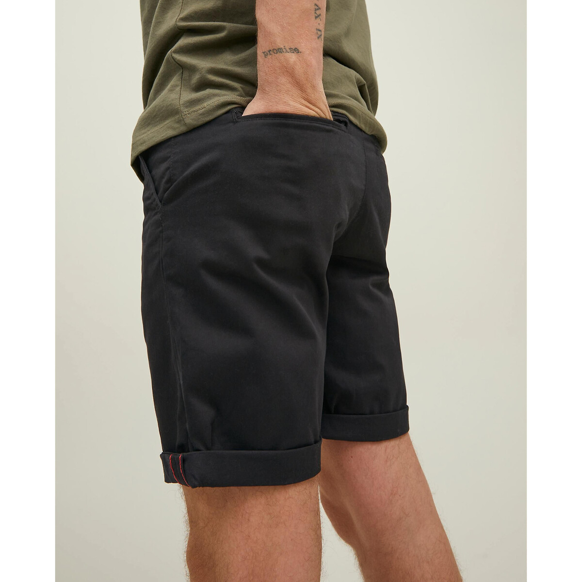 Short droit Bowie noir, JACK & JONES