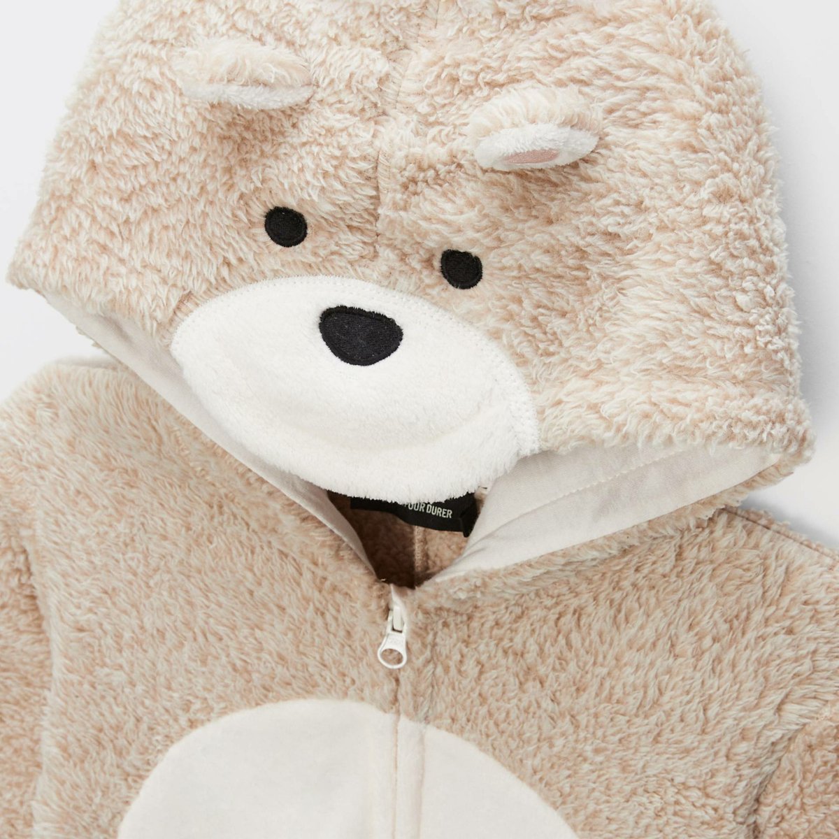Combinaison nounours en polaire beige chine, MONOPRIX