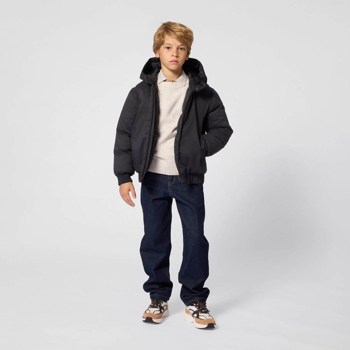 Pull tricot ivory, BOSS KIDSWEAR