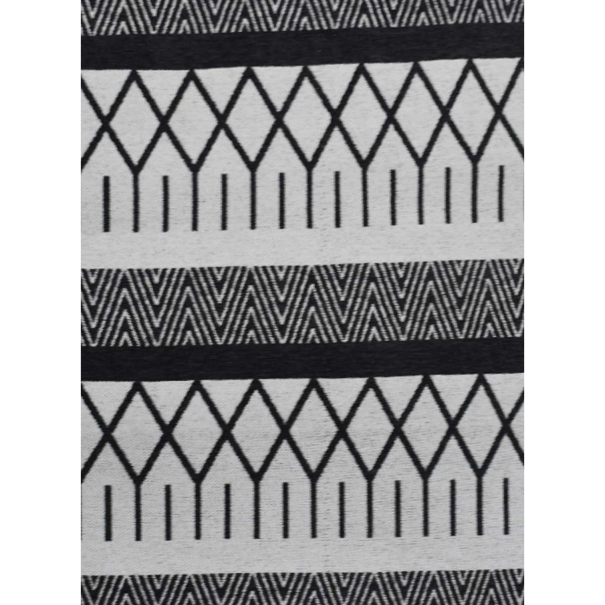 Tapis salon et chambre fait à la main motif scandinave PANATA noir, UN AMOUR DE TAPIS