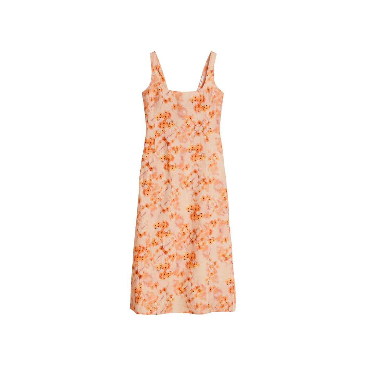 Robe en lin découpée shaped avec détail de nœud à l'arrière orange, MARC O'POLO