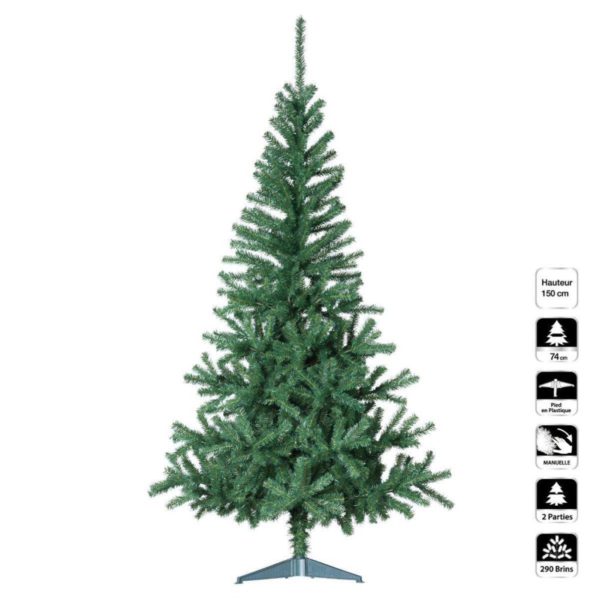 Sapin De Noël Essentiel Vert 150 vert, ATMOSPHERA