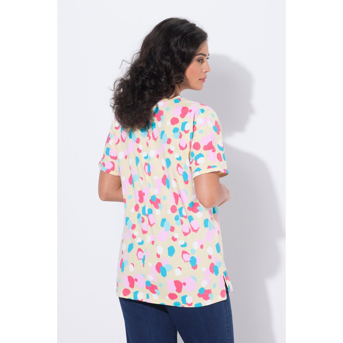 T-shirt oversize à pois jaune pâle, ULLA POPKEN