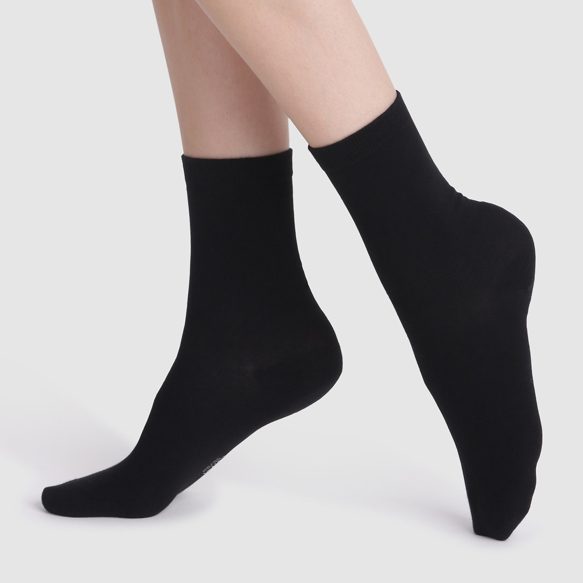 Pack of 2 Pairs of Crew Socks black/black, DIM
