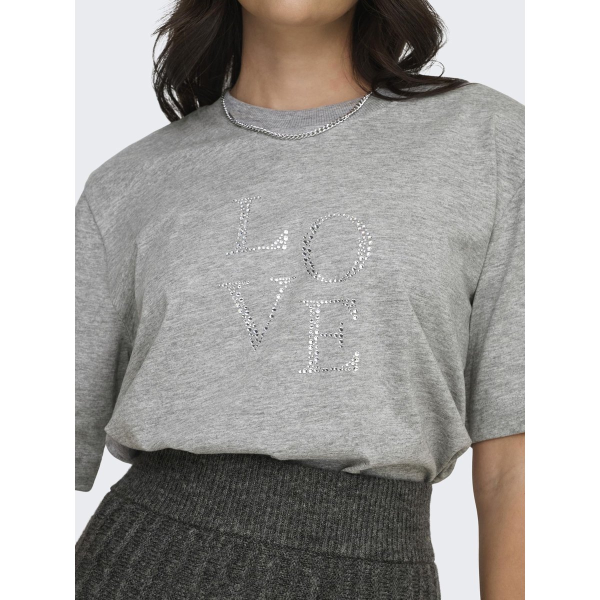 T-Shirt medium grey melange, JDY