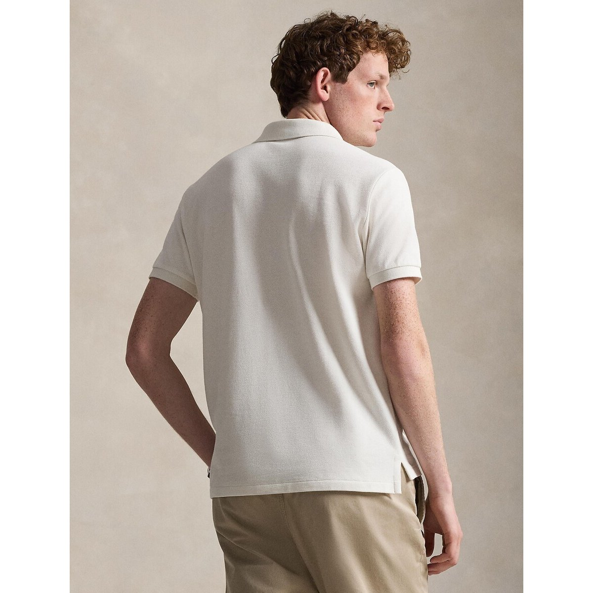 Polo iconique en coton piqué crème, POLO RALPH LAUREN